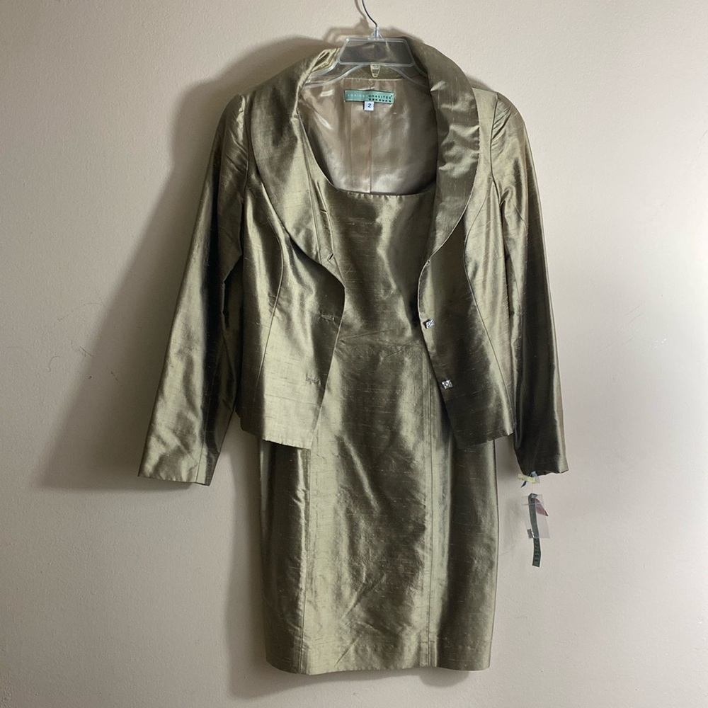 Vintage Against Gravitee Green-Gold Dress